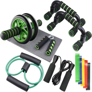 Conjunto de 12 piezas de ruedas abdominales para flexiones